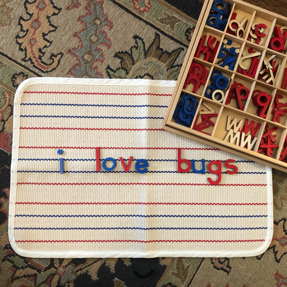 Working Mat for use with Montessori Moveable Alphabet - Excellent Condition